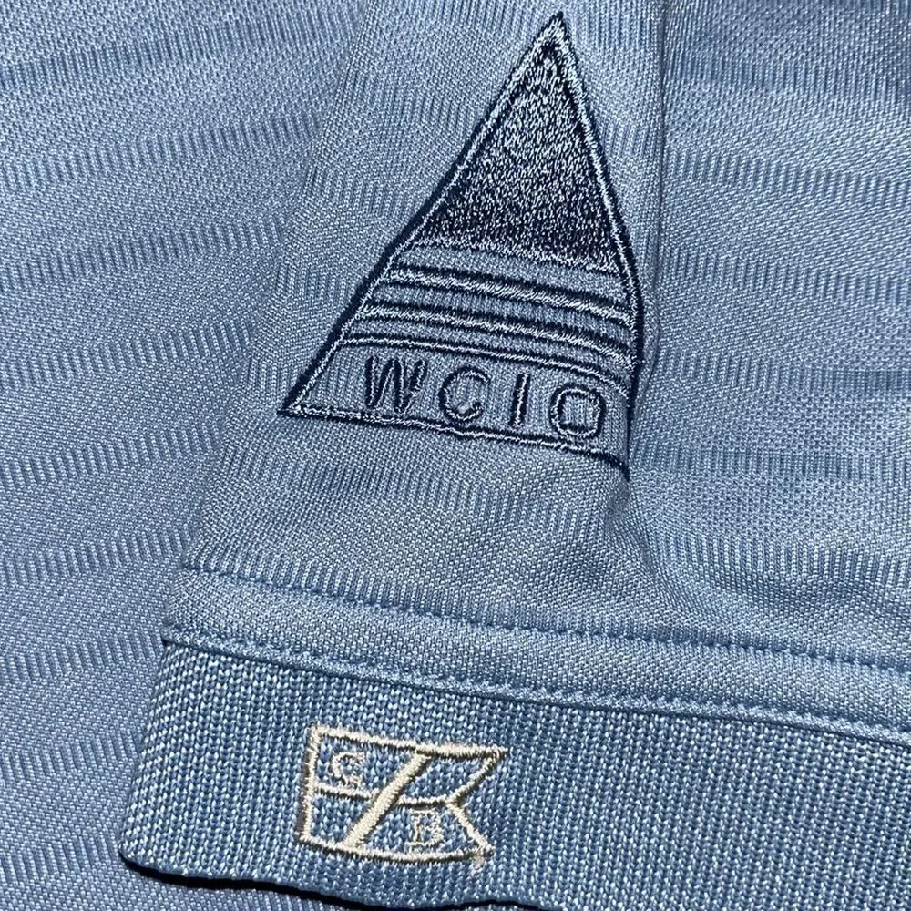 cutter & Buck Carolina blue Pinehurst Putter Boy Golf Polo  shirt L men’s worn